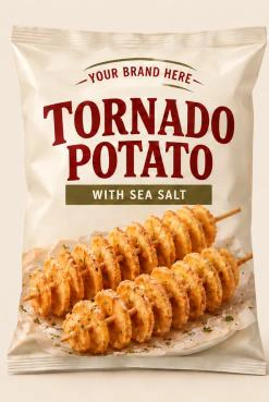 Tornado Potato with Sea Salt — private label packaging concept
